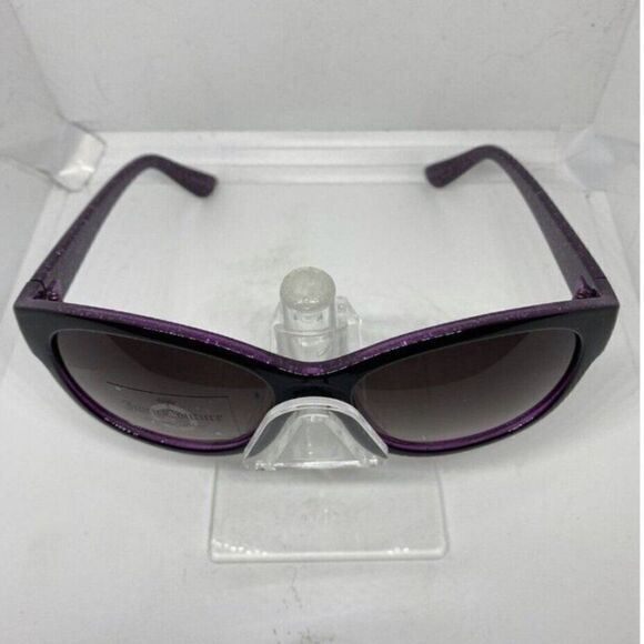 juicy couture New sunglasses black purple sparkle frames Gray Lens WJC81SG04 - Picture 2 of 7
